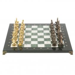 Шахматы "Шахерезада" доска 40х40 см мрамор шабровский змеевик