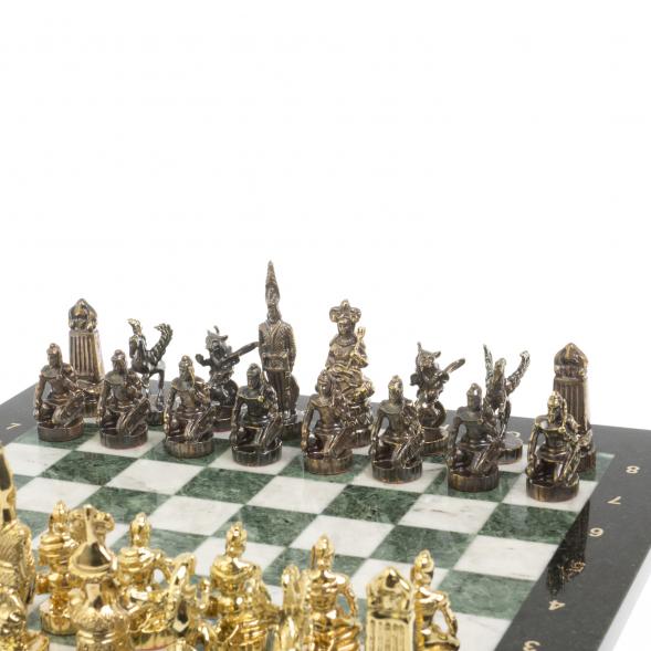 Шахматы &amp;quot;Шахерезада&amp;quot; доска 40х40 см мрамор шабровский змеевик 127267