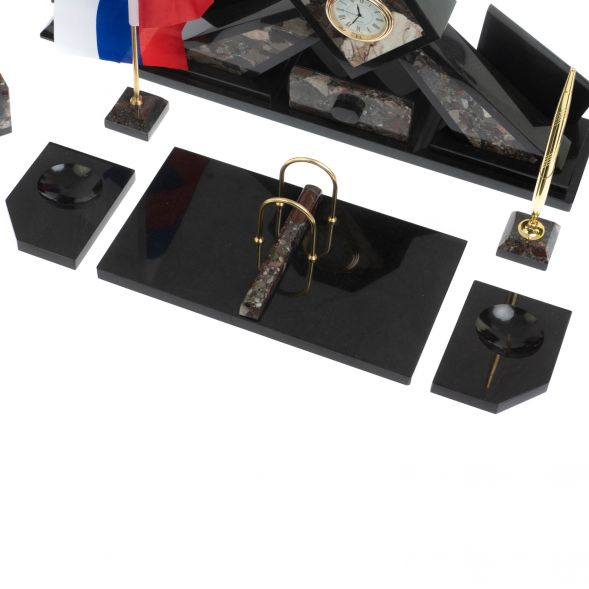 Письменный набор &amp;quot;Алмаз&amp;quot; из камня конгломерат 127901