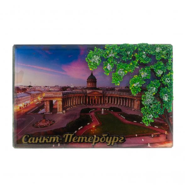 Настольное панно &amp;quot;Санкт-Петербург&amp;quot; из змеевика 14х9х4,5 см 129473