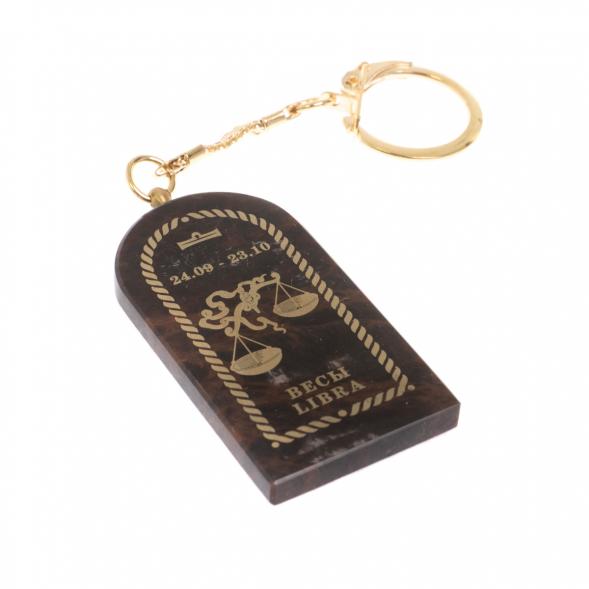 Брелок из обсидиана знак зодиака &amp;quot;Весы&amp;quot; 122027