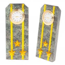 Часы &amp;quot;Погон полковник таможни&amp;quot; камень змеевик