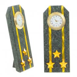 Часы &amp;quot;Погон полковник таможни&amp;quot; камень змеевик