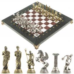 Шахматы "Олимпийские игры" доска 28х28 см лемезит мрамор