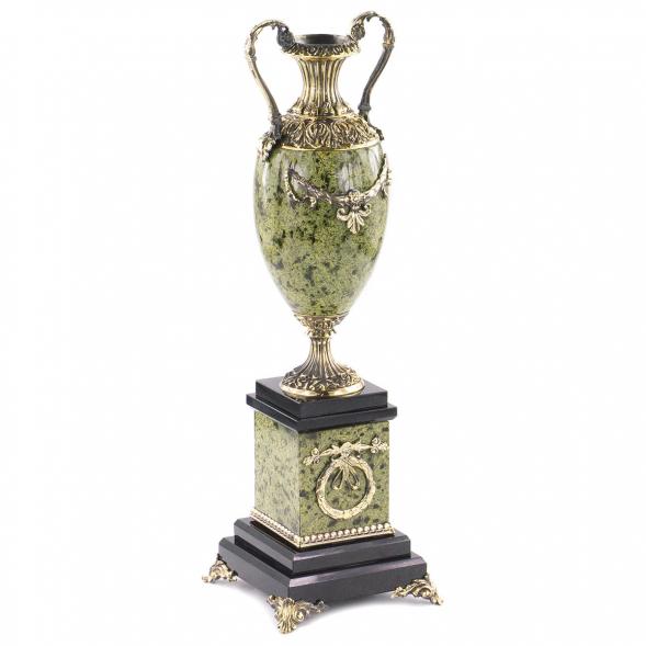 Ваза из натурального змеевика и бронзы &amp;quot;Афина&amp;quot; 113611