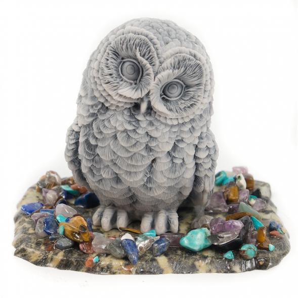 Сувенир &amp;quot;Сова&amp;quot; из мрамолита 117023
