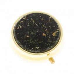 Таблетница на 3 отсека камень мусковит цвет золото