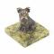 Статуэтка из бронзы и змеевика "Собачка средняя №2"