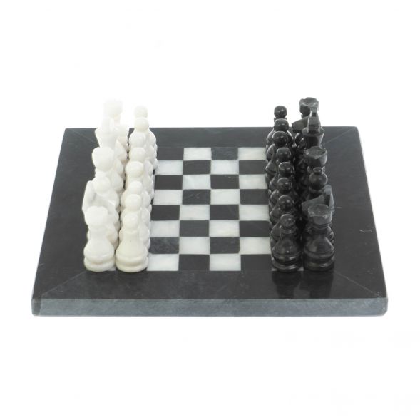Каменные шахматы &amp;quot;Сувенирные&amp;quot; из мрамора доска 20х20 см 128892