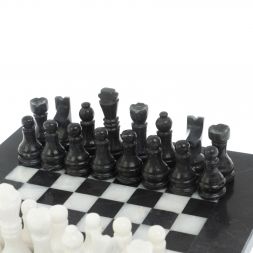 Каменные шахматы "Сувенирные" из мрамора доска 20х20 см