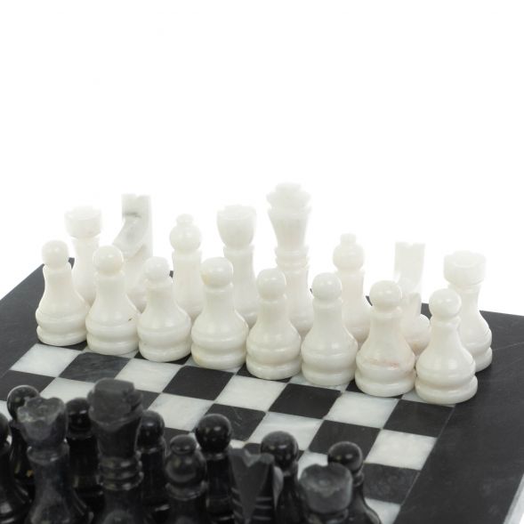 Каменные шахматы &amp;quot;Сувенирные&amp;quot; из мрамора доска 20х20 см 128892