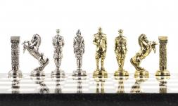 Подарочные шахматы &amp;quot;Великая Отечественная война&amp;quot; доска 44х44 см камень мрамор