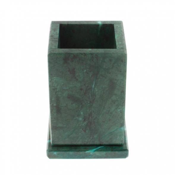 Карандашница из змеевика 8х8х11,5 см 129932