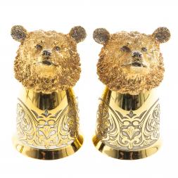 Стопки перевертыши &amp;quot;Медведь&amp;quot; 60 мл 2 шт Златоуст