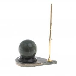 Подставка под ручку с шаром &amp;quot;Антистресс&amp;quot; камень офиокальцит