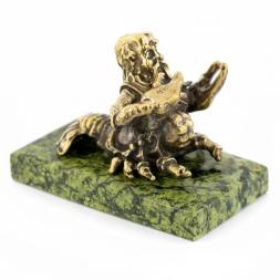 Сувенир статуэтка знак зодиака "Рак" из бронзы и камня