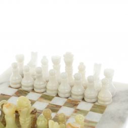 Шахматы "Сувенирные" мрамор,оникс доска 20х20 см