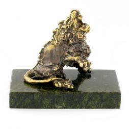 Сувенир статуэтка знак зодиака "Лев" из бронзы и камня