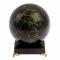 Шар из нефрита 12 см на каменной подставке