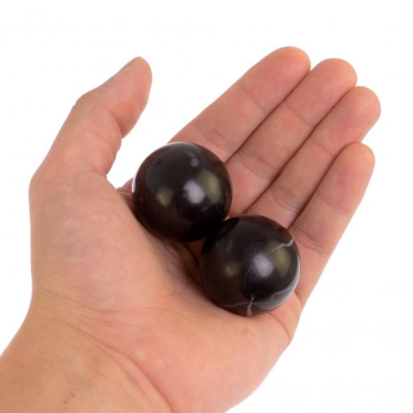 Шары для массажа 3,5 см из черного мрамора 126111
