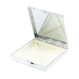 Таблетница на 4 отделения из тигрового глаза цвет серебро