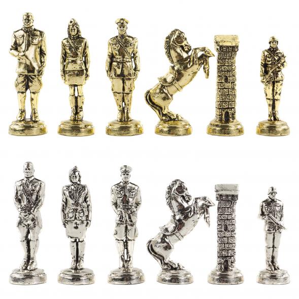 Шахматы &amp;quot;Великая Отечественная война&amp;quot; 44х44 см камень змеевик 120693