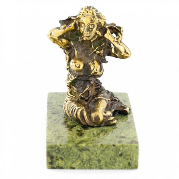 Сувенир статуэтка знак зодиака &amp;quot;Дева&amp;quot; из бронзы и камня 116091