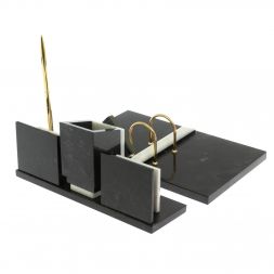 Письменный набор "Менеджер" из мрамора и змеевика