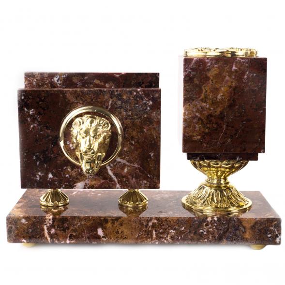 Письменный набор &amp;quot;Рычащий лев&amp;quot; с настольным ковриком 121011