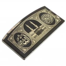 Оберег в машину &amp;quot;Мусульманский&amp;quot; из черного обсидиана 6х3 см