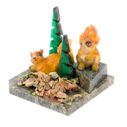 Сувенир &amp;quot;Бельчата&amp;quot; из змеевика