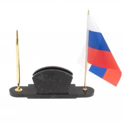 Визитница с гербом и флагом России креноид