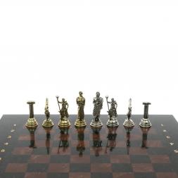 Шахматы &amp;quot;Атлас&amp;quot; доска 28х28 см из камня лемезит змеевик