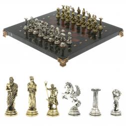 Шахматы &amp;quot;Атлас&amp;quot; доска 28х28 см из камня лемезит змеевик