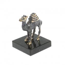 Статуэтка из бронзы на подставке из змеевика &amp;quot;Верблюд&amp;quot;