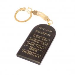 Брелок из обсидиана знак зодиака &amp;quot;Козерог&amp;quot;