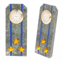 Часы &amp;quot;Погон полковник ФСБ, ФСО&amp;quot; камень змеевик