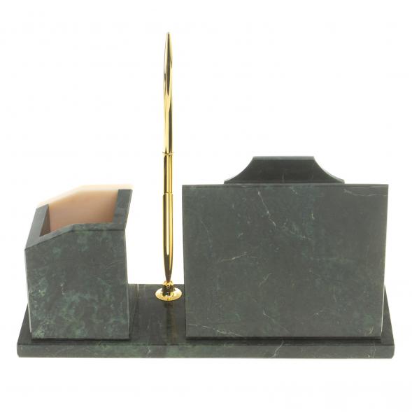 Настольная визитница &amp;quot;Щит&amp;quot; из мрамора 123886