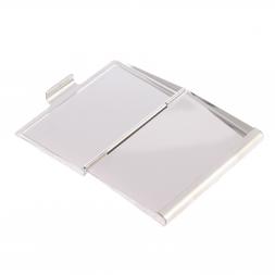 Карманная визитница из камня лиственит цвет серебро