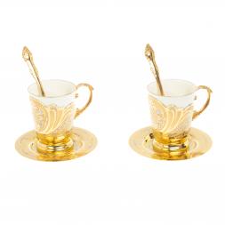 Кофейный набор "Орнамент" на 2 персоны 170 мл Златоуст
