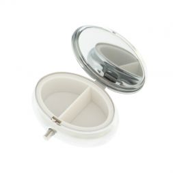 Таблетница овальная на 2 отделения камень малахит 5,5х4,5х2 см