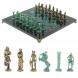 Шахматы &amp;quot;Римляне против Галлов&amp;quot; фигуры бронза / патина 36х36 см змеевик 128377