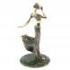 Бронзовая статуэтка &amp;quot;Девушка игра&amp;quot; на нефрите 129480