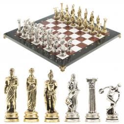 Шахматы &amp;quot;Олимпийские игры&amp;quot; доска 44х44 см мрамор лемезит фигуры металлические