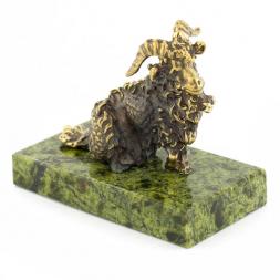 Сувенир статуэтка знак зодиака "Козерог" бронза камень