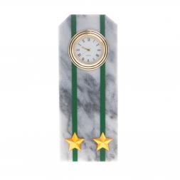 Часы &amp;quot;Погон подполковник ПС ФСБ&amp;quot; из мрамора