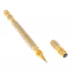 Подарочная ручка с синим фианитом Златоуст