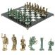 Шахматы &amp;quot;Римские войны&amp;quot; фигуры бронза / патина 44х44 см мрамор 128378