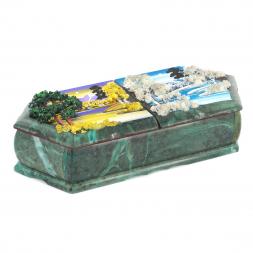 Шкатулка "Осенний и зимний пейзажи" 29,5х12х8 см