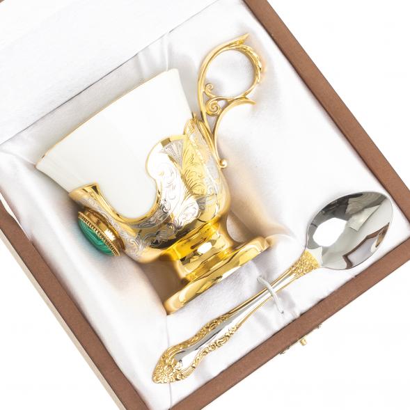 Кофейная чашка &amp;quot;Малахитовая&amp;quot; 200 мл Златоуст 123794